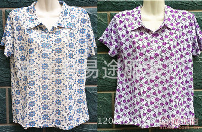 2017夏季新款冰丝翻领印花中老年衬衫——地摊经济中的品质之选